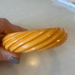 Carved Bakelite Butterscotch Bangle